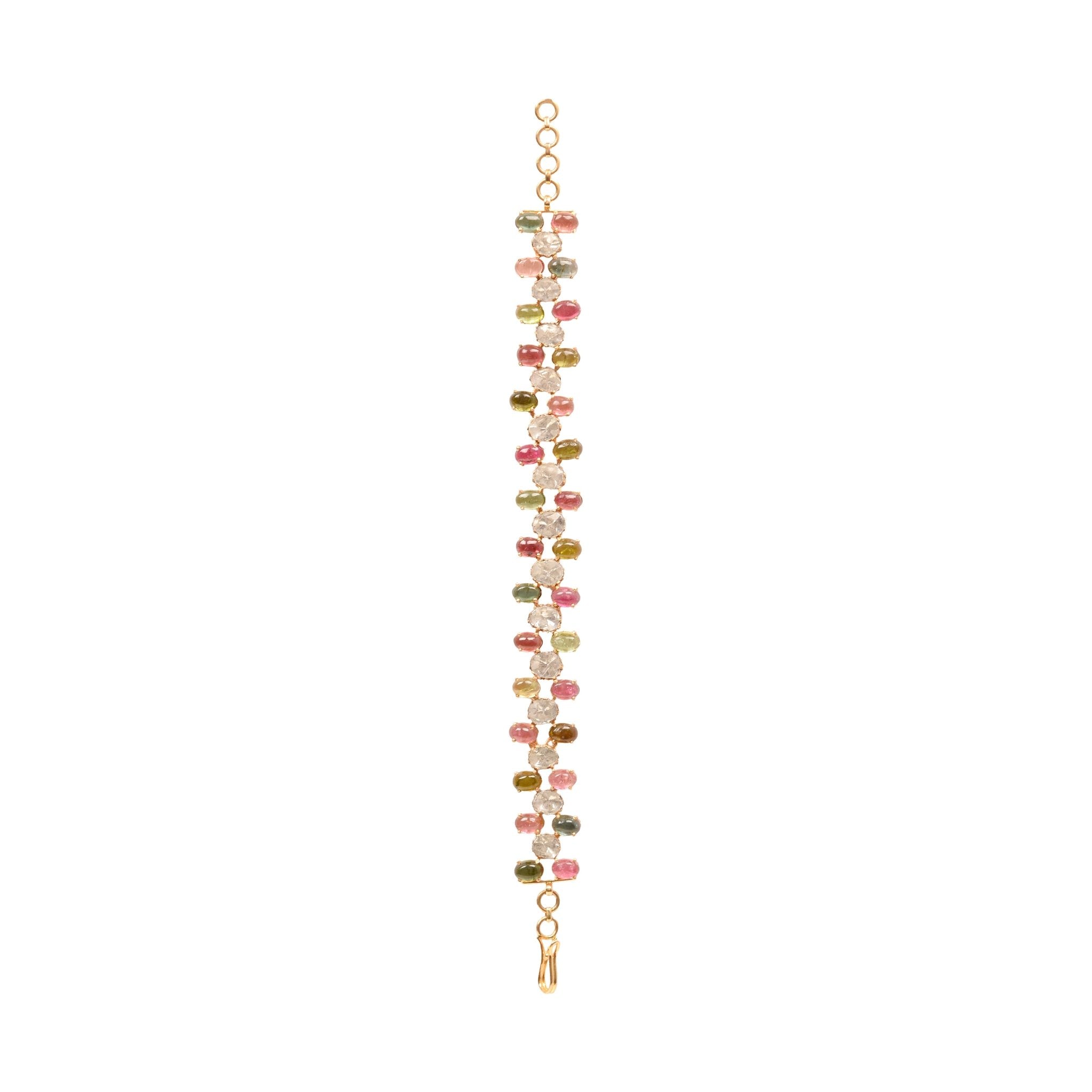 Emma Polki diamond bracelet with elegant uncut diamonds