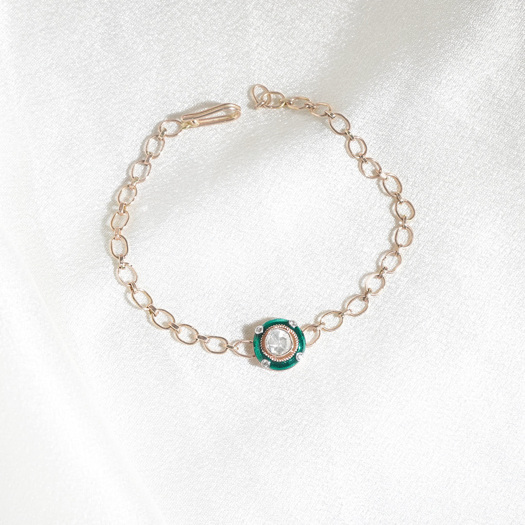 Pixie Polki diamond bracelet with delicate uncut diamonds