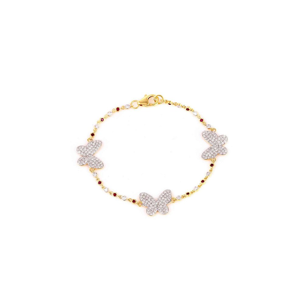 Butterfly Glint diamond bracelet with butterfly-inspired diamonds