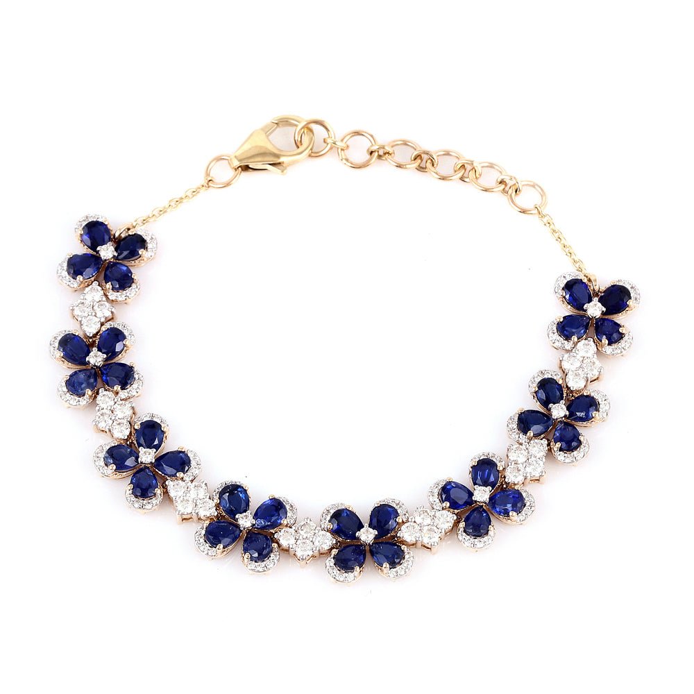 Starlight sapphire bracelet with shimmering blue sapphires