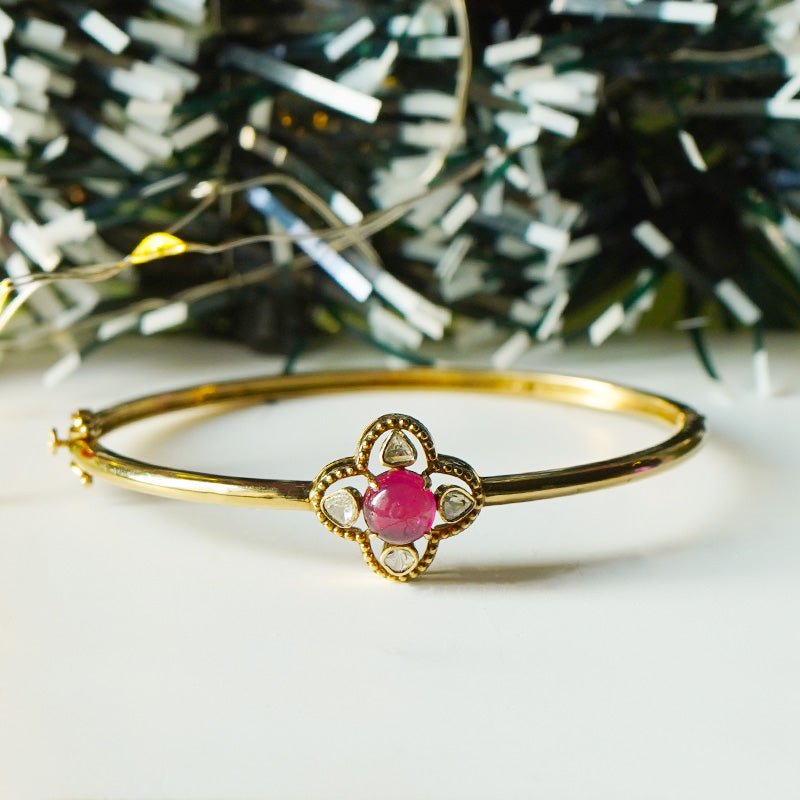 Ruby Crown Jewel wristlet with vibrant red rubies