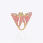 Blush Mirage Polki Ring in 18K gold – luxury bridal Polki jewellery with uncut diamonds
