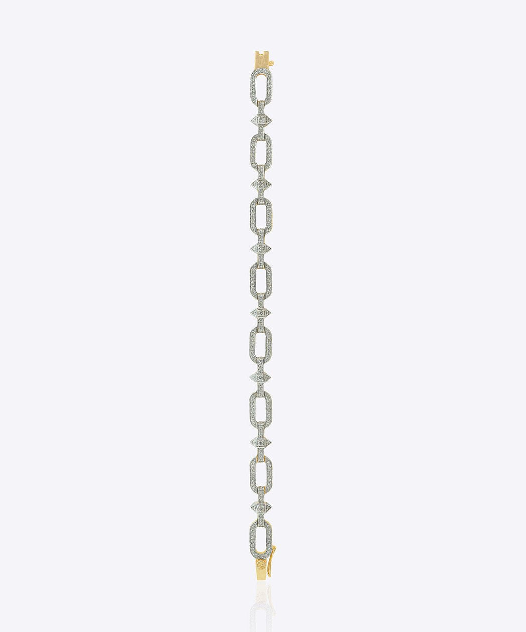Eterna Link Diamond Bracelet in gold with Polki diamonds – elegant chain link jewellery