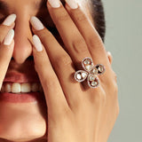 Dusky Fleur Polki Rings