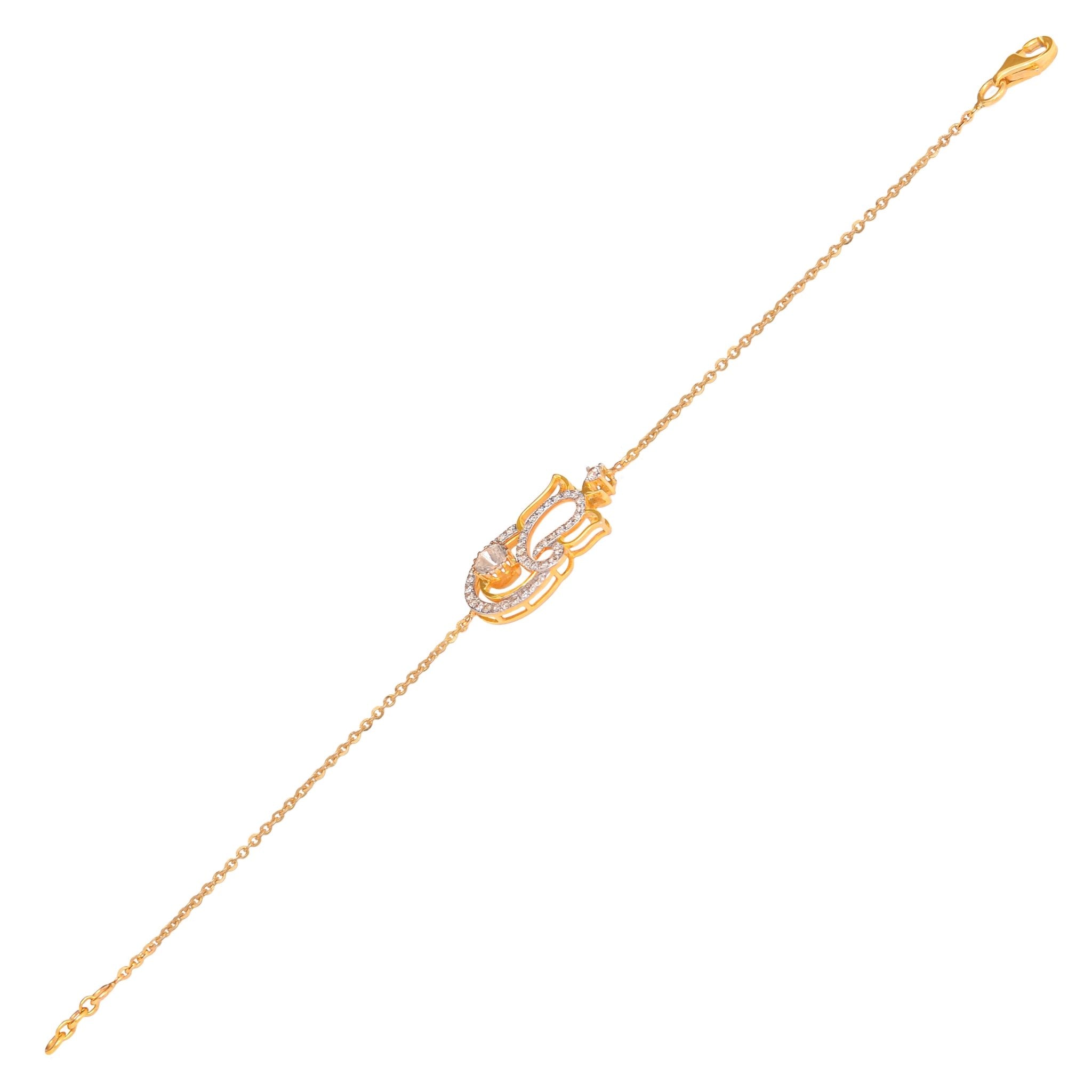 Shubh Polki diamond bracelet with auspicious uncut diamonds