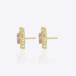 14K gold Mughal Muse earrings with Polki diamonds in a classic motif.