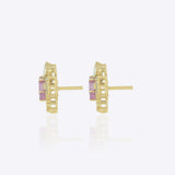 14K gold Mughal Muse earrings with Polki diamonds in a classic motif.