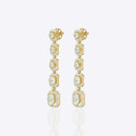 14K gold Noorline Polki dangler earrings.