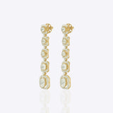 14K gold Noorline Polki dangler earrings.