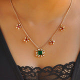 Polki Stone Floral Necklace