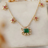 Polki Stone Floral Necklace