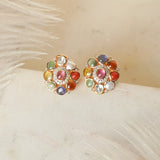 Navratna Polki Diamond Ear Studs