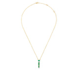 Calista Drop Emerald Diamond Pendant