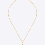 14k gold One & Infinity necklace with Polki and diamonds in an infinity loop.