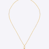 14k gold One & Infinity necklace with Polki and diamonds in an infinity loop.