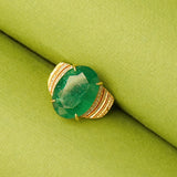 Regal Oval Emerald Ring