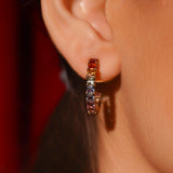 Glistening Rainbow Multi Sapphire Earrings