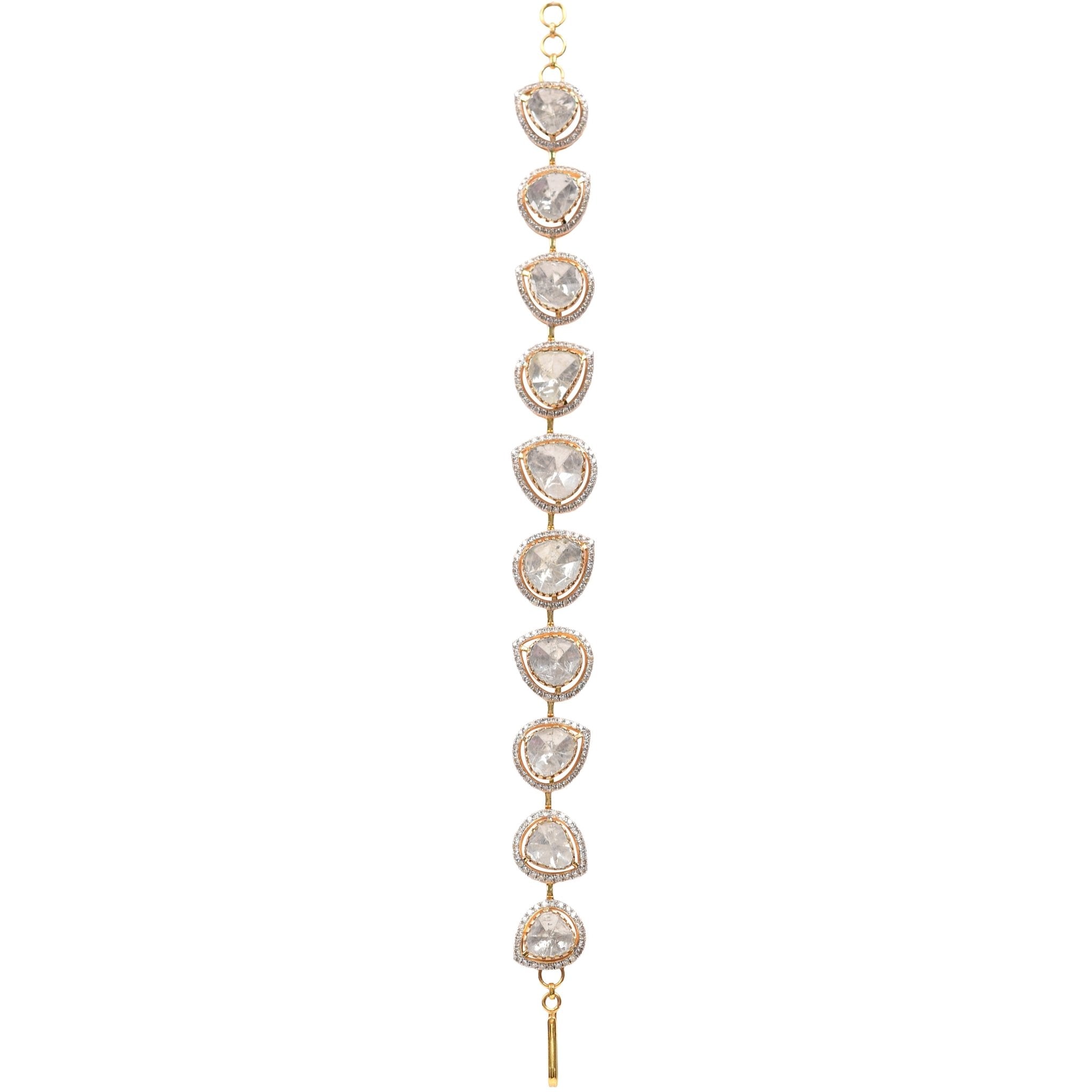 Ivory Solids Polki diamond bracelet with creamy ivory tones