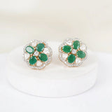 Emerald Clover Diamond Studs