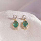 Emerald Poise Polki Earrings