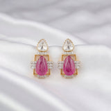 Ruby Frame Earring