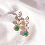 Donna Diamond Drop Polki Earrings