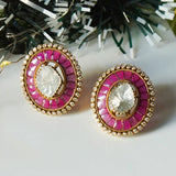Scarlet Spark Polki Earrings