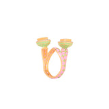 Anissa Enamelled Polki Diamond Ring