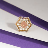 Amour-ganite Polki Ring