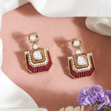 Rosewood Polki Diamond Earring
