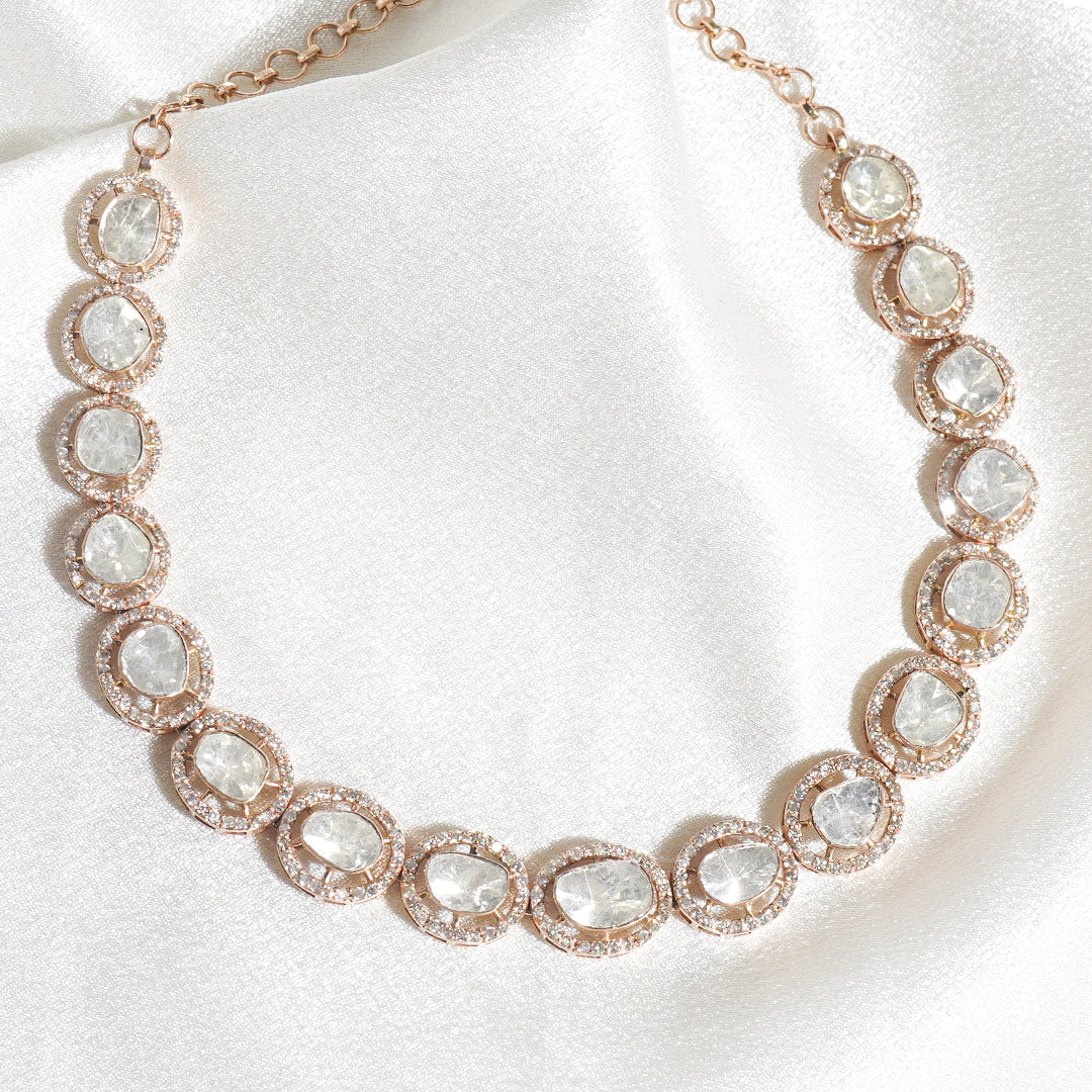 Vivacity Polki Diamond Necklace with intricate design, combining tradition and modern luxury.