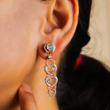 14k gold detachable Polki diamond earrings, wearable long or as studs.