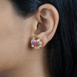 Twin Peacock Earrings