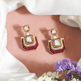 Rosewood Polki Diamond Earring