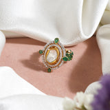 Sage Secret Diamond Polki Ring