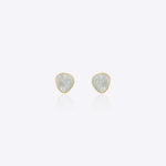14K gold starburst-design jacket earrings set with Polki diamonds.