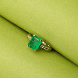 Solitaire Serenity Emerald Ring