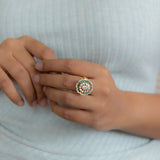 Moonflower Polki Ring