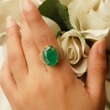 Regal Oval Emerald Ring