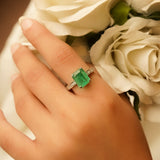 Solitaire Serenity Emerald Ring