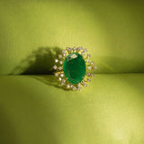 Emerald Crown Diamond Ring