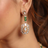 Blooming Floral Polki Diamond Earrings