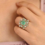 Sage Halo Ring