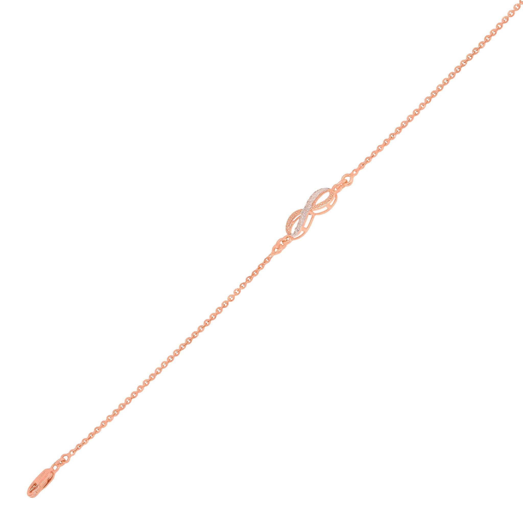 Infinity diamond bracelet with endless diamond sparkle