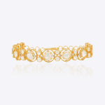 14K gold bracelet with a line-up of Polki diamonds