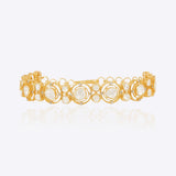 14K gold bracelet with a line-up of Polki diamonds
