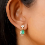 Emerald Poise Polki Earrings