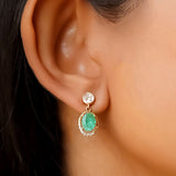 Emerald Poise Polki Earrings