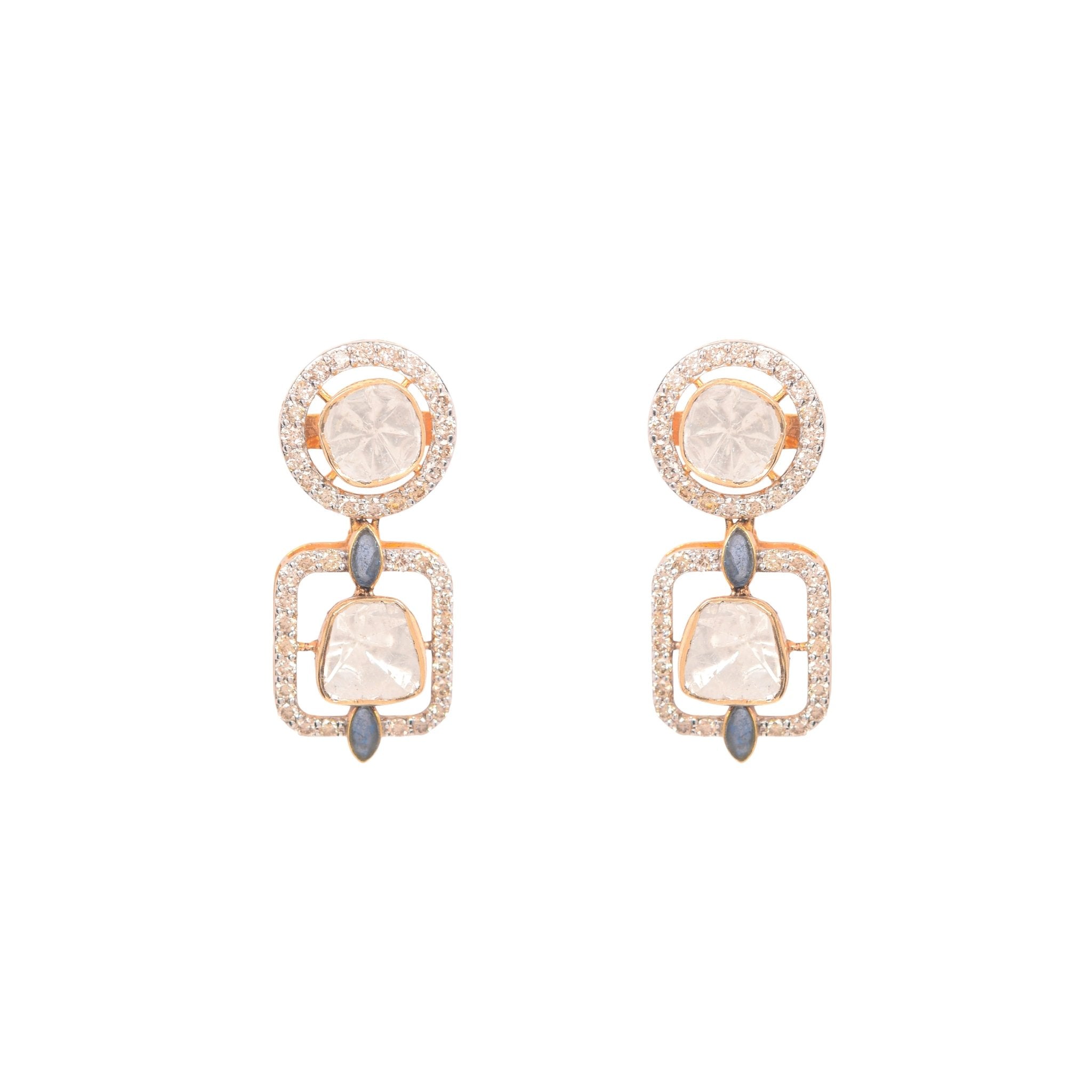 Styled for formal wear, these earrings channel quiet luxury with sparkle.