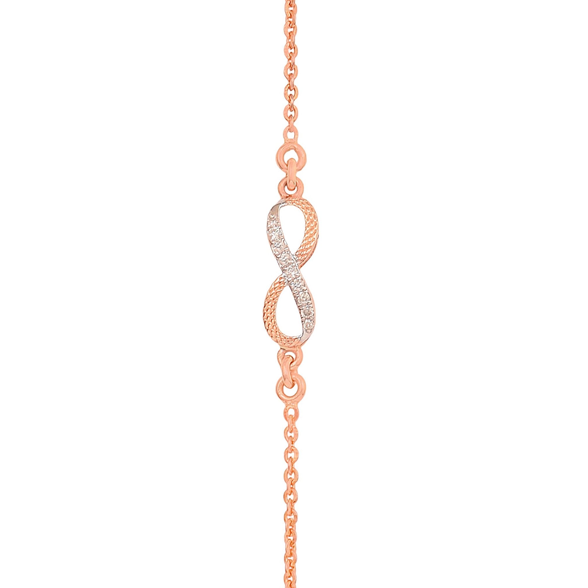 Infinity diamond bracelet with endless diamond sparkle